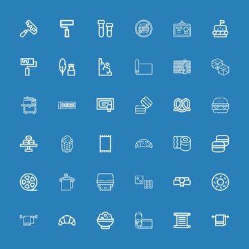 Editable 36 roll icons for web and mobile