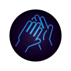 Obraz premium covid 19 coronavirus pandemic washing hands frequently prevention neon style icon