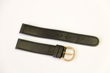 leather watch strap object isolate on the white background