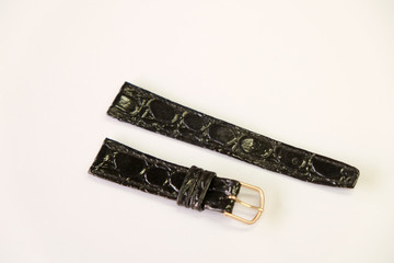 leather watch strap object isolate on the white background