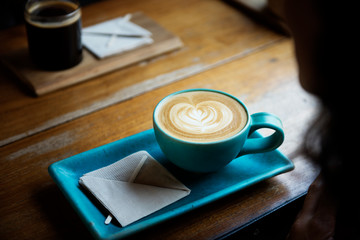 Woman chilling out with coffee at cafe