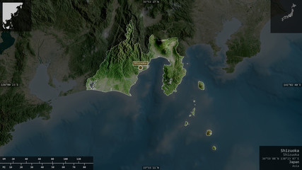 Fototapeta premium Shizuoka, Japan - composition. Satellite