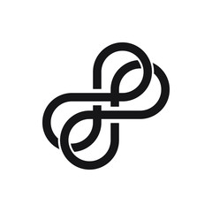 Double Infinity Symbol Logo Design Vector
