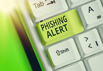 Text sign showing Phishing Alert. Business photo showcasing aware to fraudulent attempt to obtain...