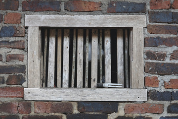 Fototapeta na wymiar Old classic window wood at village house