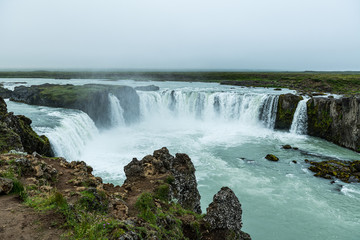 Obraz premium Famous Godafoss waterfall in northern Iceland