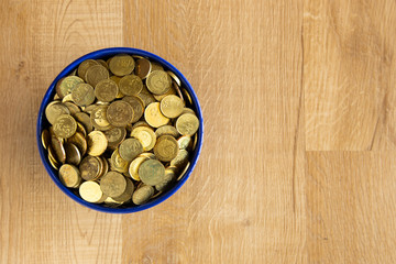 bowl of gold coin