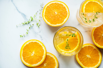 Orange and thyme infused water recipe