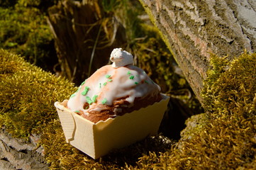 Babka Wielkanocna, baranek wielkanocny symbol Wielkanoc. © Tomek