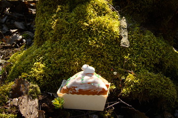 Babka Wielkanocna, baranek wielkanocny symbol Wielkanoc. © Tomek