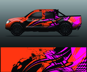 Naklejka premium truck decal graphic wrap vector, abstract background