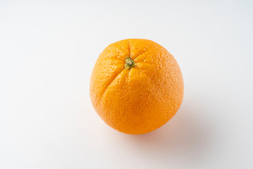 fresh oranges on a white background close up