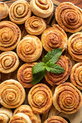 freshly baked cinnamon rolls