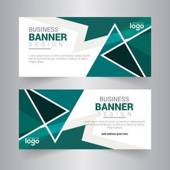 Business standard size Web Banners Set. Modern design concept for corporate website advertising.