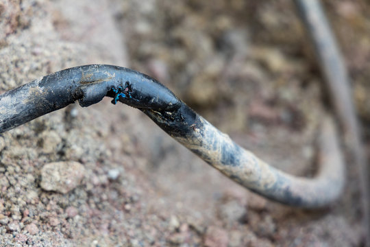 unsachgem&auml;&szlig;e Reparatur Kabel nach Baggerschaden