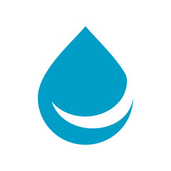 Abstract water drop symbol, vector logo icon design