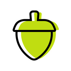 Oak acorn logo icon design template elements