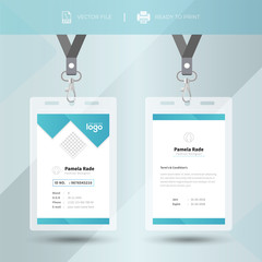 Abstract & Creative Id Card Design Vector Template. Mordrn Identity badge Template.