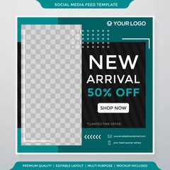social media ads template with modern and trendy style