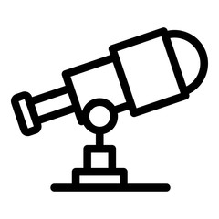 Device telescope icon. Outline device telescope vector icon for web design isolated on white background