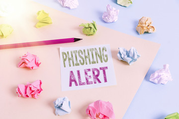 Text sign showing Phishing Alert. Business photo showcasing aware to fraudulent attempt to obtain...