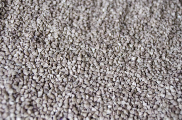 Scattered buckwheat groats, texture