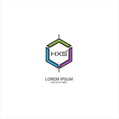 hexagonal logo concept