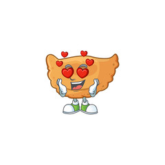 Charming cornes de gazelle cartoon character with a falling in love face