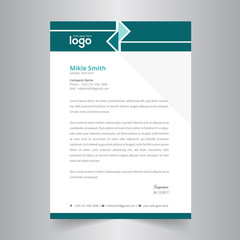 Abstract letterhead template design. Mordrn Stylish Letterhead Template.