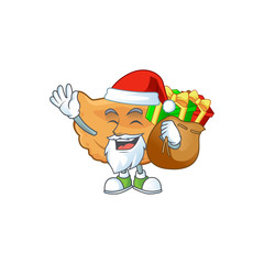 Santa cornes de gazelle Cartoon character design with sacks of gifts