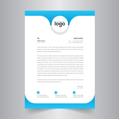 Abstract letterhead template design. Mordrn Stylish Letterhead Template.