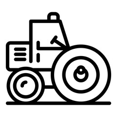 Industry road roller icon. Outline industry road roller vector icon for web design isolated on white background