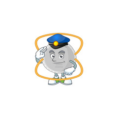 A dedicated Police officer of N95 mask mascot design style