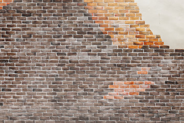 Exposed brick wall