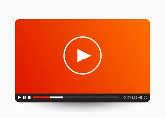 Foto op Plexiglas Flat video player template for web and mobile apps. © hobbitfoot