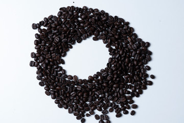 Coffee beans. Isolated on white background