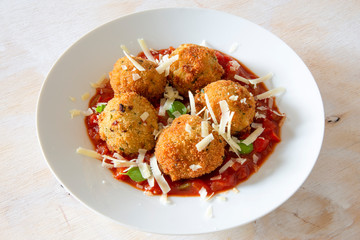 Arancini, Risotto balls with Marinara Sauce