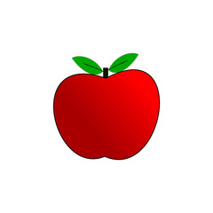 red apple vector illustration