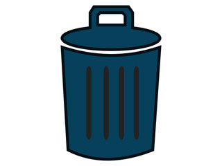 trash can isolated on white