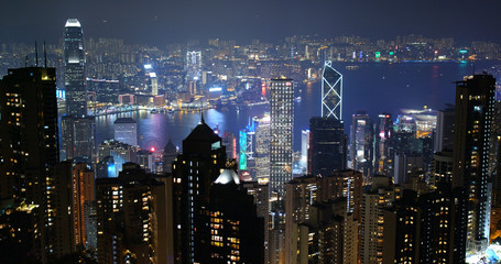Hong Kong city at night