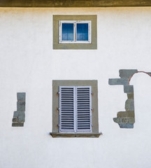 ancient window of historic building