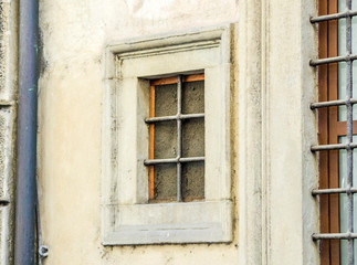 Fototapeta na wymiar ancient window of historic building