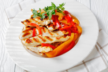 Close-up on a white plate with weight loss meal