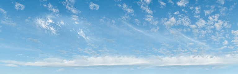 Obraz premium panoramic blue sky background with white clouds