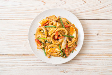 stir fried squid with salt egg