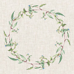 Floral wreath frame