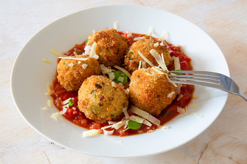 Arancini, Risotto balls with Marinara Sauce