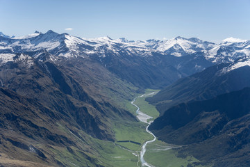 west branch Matukituki river valley, from east,  New Zealand © hal_pand_108