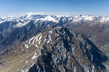 dark slopes of Seton Peak, from south,  New Zealand