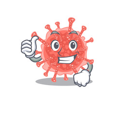 Oncovirus cartoon character design making OK gesture